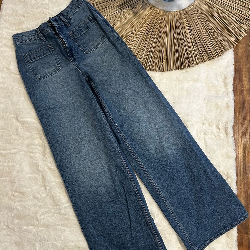 Classic Blue Wide Leg Jeans